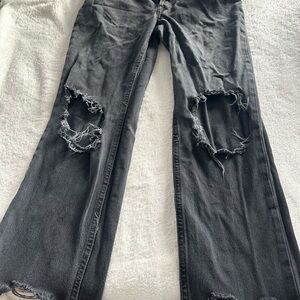 We The Free Black Distressed Ankle Pants